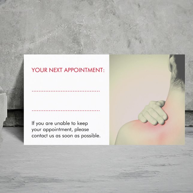Carte De Rendez-vous Simple Élégant Massage du Dos pour Femmes (Créateur téléchargé)