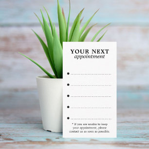 Carte De Rendez-vous Simple élégant salon noir blanc