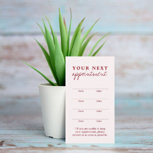 Carte De Rendez-vous Simple Elegant Vieux Cerisier Blanc Beauté Rouge