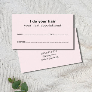 Carte de rendez-vous simple et élégante Rose lé