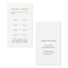 Carte de rendez-vous simple et élégante White Gold