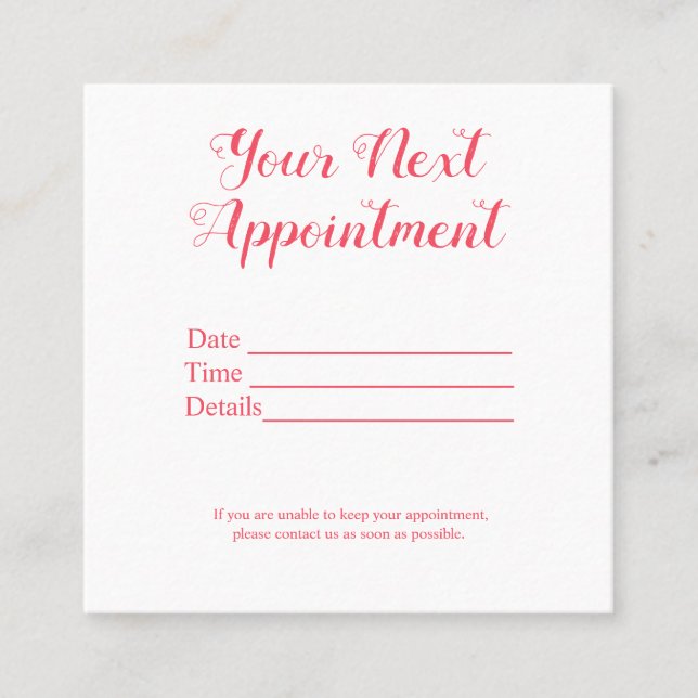 Carte De Rendez-vous simple minimum ajouter votre nom texte images nomm (Devant)