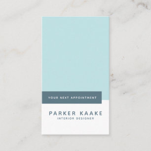 Carte De Rendez-vous Simple moderne pastel bleu géométrique