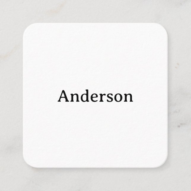 Carte De Rendez-vous Simple Professional Arrondi 2,5" x 2,5" Plat (Devant)