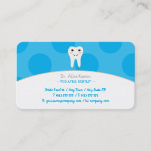 Carte De Rendez-vous Sky Blue Dentist pour enfants   Dentiste pédiatri