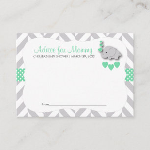 Carte De Rendez-vous SM vert et gris en bon état de baby shower