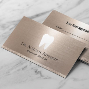 Carte De Rendez-vous Soins dentaires Logo dentaire Moderne Gold Dentist