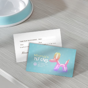 Carte De Rendez-vous Soins pour animaux de compagnie Gros assis Baignad