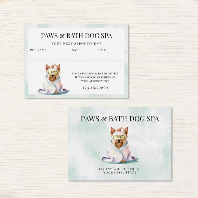 Carte De Rendez-vous SPA aquarelle pour chien adorable (Créateur téléchargé)