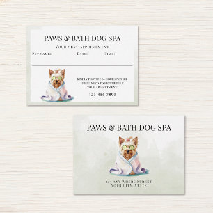 Carte De Rendez-vous SPA aquarelle pour chien adorable