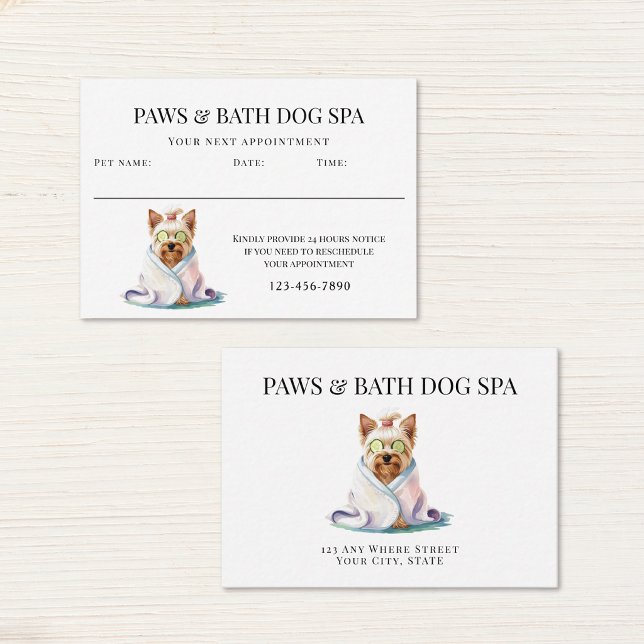 Carte De Rendez-vous SPA aquarelle pour chien adorable (Créateur téléchargé)