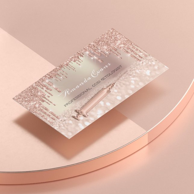 Carte De Rendez-vous SPA Botox des Parties scintillant de rose (Créateur téléchargé)