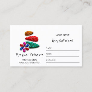 Carte De Rendez-vous Spa de massages Wellness Logo Stones Parties scint