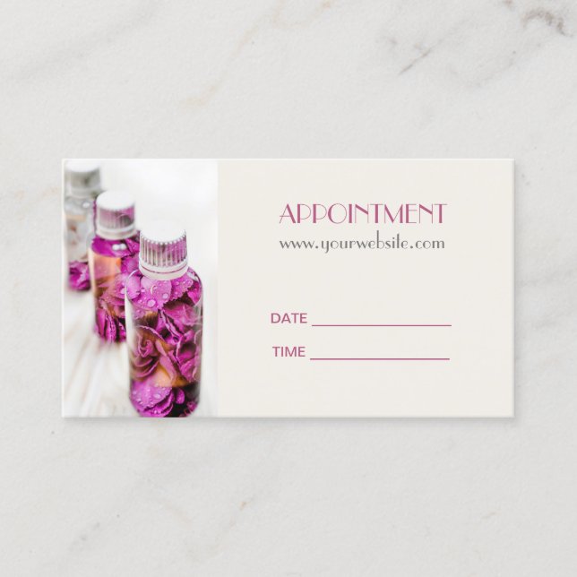 Carte De Rendez-vous SPA Essential Huile Massage Aromathérapie Rendez-v (Devant)