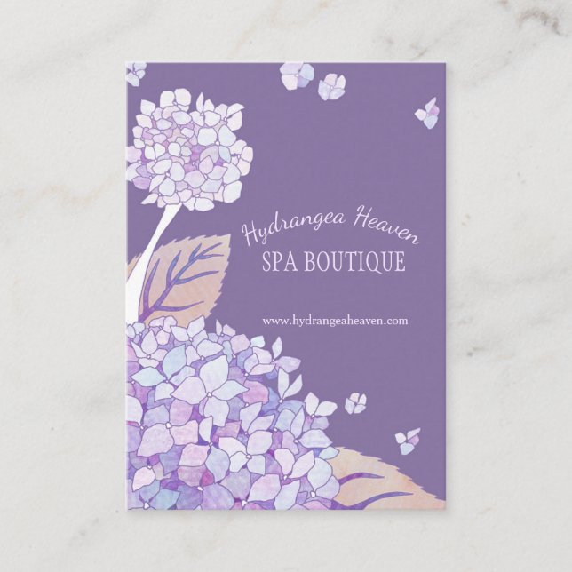 Carte de rendez-vous Spa Lush Hydrangeas (Devant)