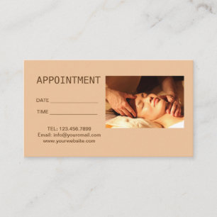 Carte De Rendez-vous Spa Zen Acupression Massage thérapie Nomination
