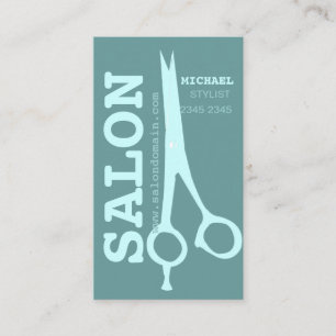 Carte De Rendez-vous Styliste De Cheveux Grandes Ciseaux De Salon Moder
