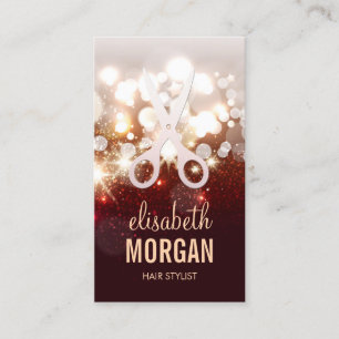 Carte De Rendez-vous Styliste de cheveux tendance Gold Sparkle Rendez-v