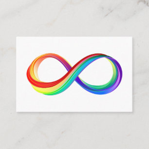 Carte De Rendez-vous Symbole d'infinité arc-en-ciel stratifié