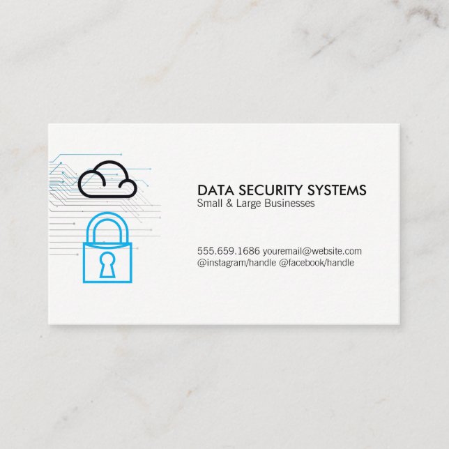 Carte De Rendez-vous Systèmes de sécurité des données | Stockage cloud (Devant)
