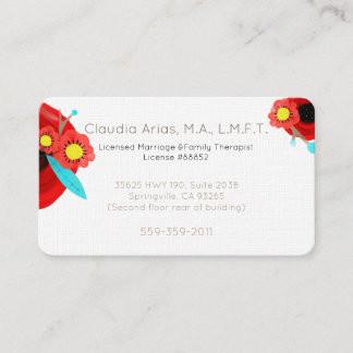Carte De Rendez-vous Thérapeute de famille Mariage Amour