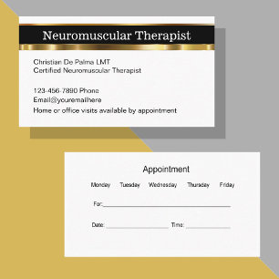 Carte De Rendez-vous Thérapiste neuromusculaire
