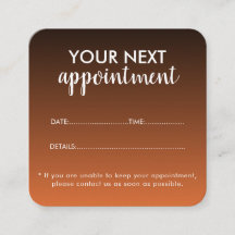 Trendy Modern Salon Appointment Reminder Card