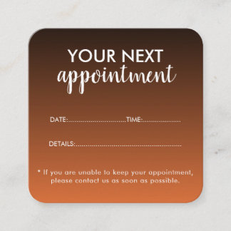 Carte De Rendez-vous Trendy Modern Salon Appointment Reminder Card