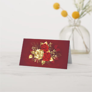 Carte De Rendez-vous Trois Roses de bijoux