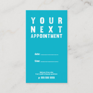 Carte de rendez-vous Turquoise