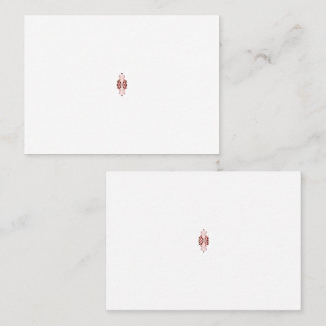 Carte De Rendez-vous Un graphique rouge vif présente un d floral créati (Devant / Derrière)
