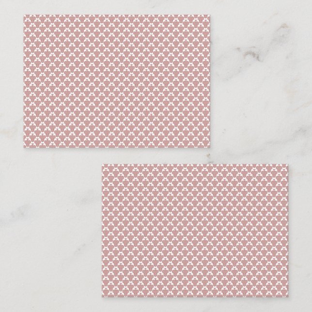 Carte De Rendez-vous Un tapis à motifs rouges et bruns repose sur (Devant / Derrière)