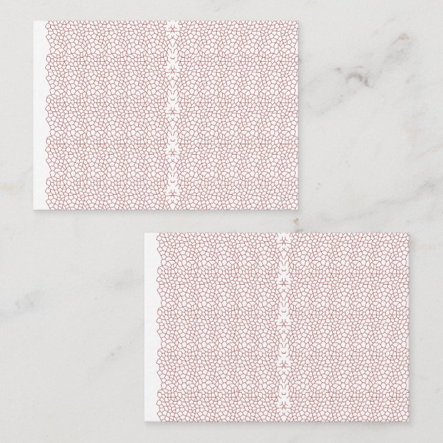 Carte De Rendez-vous Un tapis vibrant avec un mot géométrique complexe (Devant / Derrière)