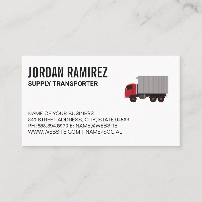 Carte De Rendez-vous Véhicule de conducteur de camion (Devant)