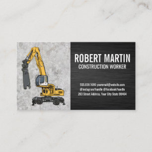 Carte De Rendez-vous Véhicule de construction   Béton