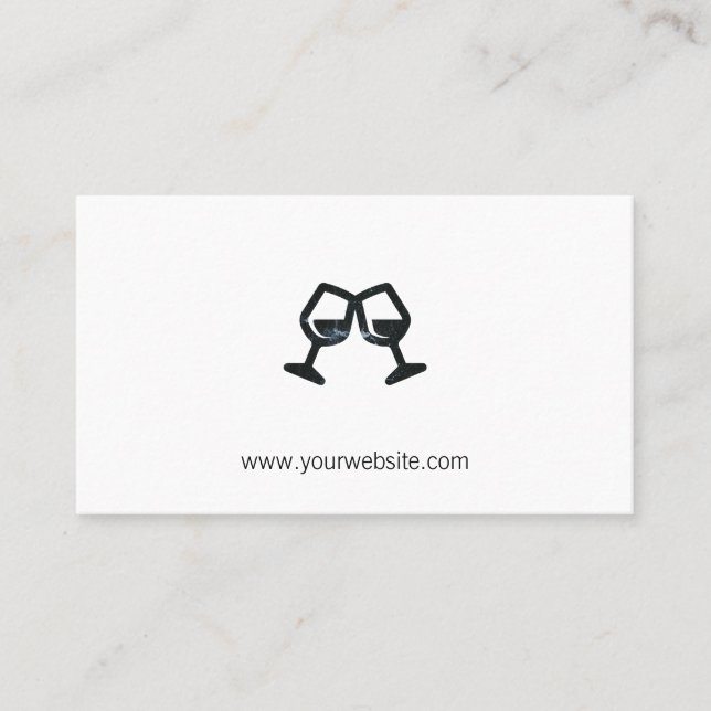 Carte De Rendez-vous Verre à vin | Sommelier (Devant)