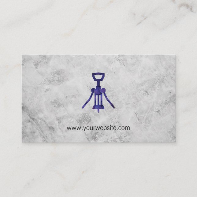 Carte De Rendez-vous Verre de vin | Sommelier | Marbre (Devant)