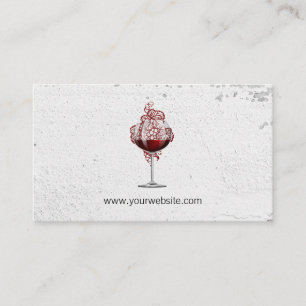 Carte De Rendez-vous Vins de raisin   Verre à vin rouge