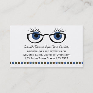 Carte De Rendez-vous Yeux bleus et verres