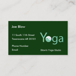 Carte De Rendez-vous Yoga avec Yin Yang en vert