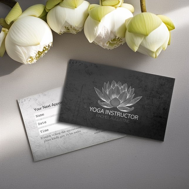 Carte De Rendez-vous YOGA Studio Méditation Reiki Instructeur Gold Lotu (Créateur téléchargé)