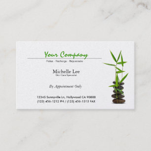 Carte De Rendez-vous Zen élégant de spa/soins de la peau/massage