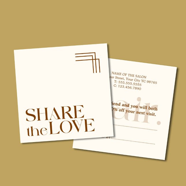 Carte de renvoi Brown Boho simple et élégante (Créateur téléchargé)