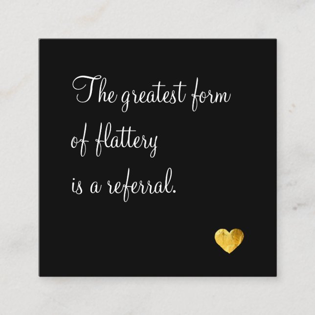 Carte de renvoi Client Loyauté Gold Heart (Devant)