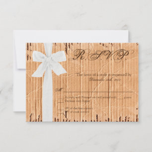 Carte de réponse 3x5 R.S.V.P. Carton Flap blanc