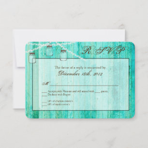 Carte de réponse 3x5 R.S.V.P. Mason Jar