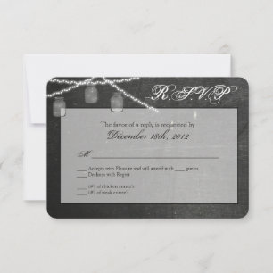 Carte de réponse 3x5 R.S.V.P. Mason Jar