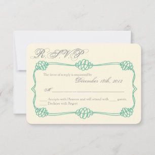 Carte de réponse 3x5 R.S.V.P. Tiff Ancre de noeud