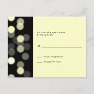 Carte de réponse à la barre d'éclairage/Bat mitzva