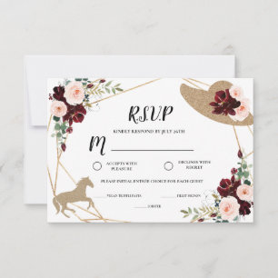 Carte de réponse à la Fête des mariées Derby de co